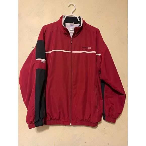 VTG Reebok Classic Mens Running Track Jacket British Flag Spellout 90’s Sz L - Picture 8 of 16